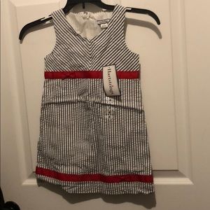 Hartstrings ❤️ woven white and blue dress.